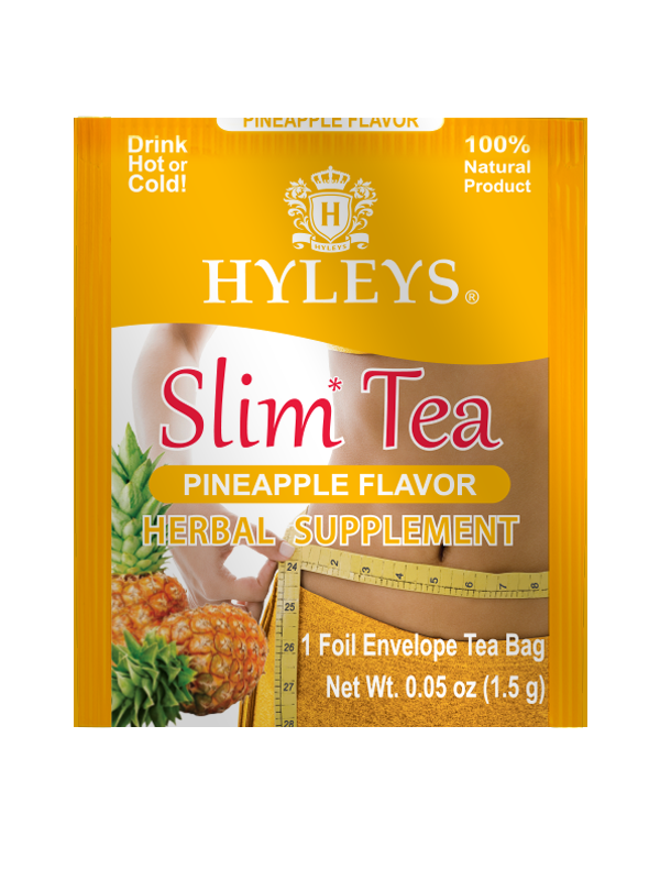 SLIM TEA PINEAPPLE FLAVOR – 25 FOIL ENVELOPE TEA BAGS – Regency Teas ...