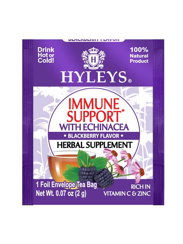 IMMUNE SUPPORT WITH ECHINACEA BLACKBERRY FLAVOR – 25 FOIL ENVELOPE TEA ...